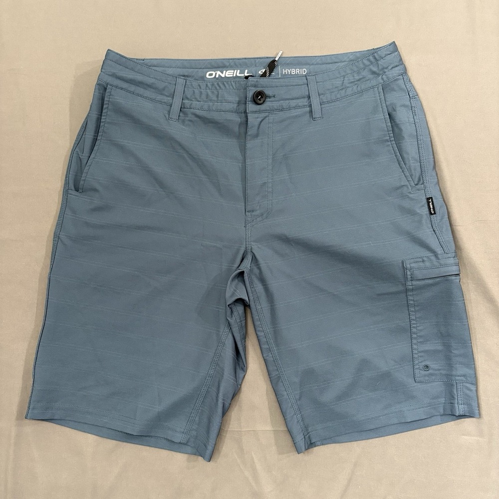 O'Neill Hybrid Board Shorts Mens 32 Blue Stretch Surf Swim Casual Outdoor